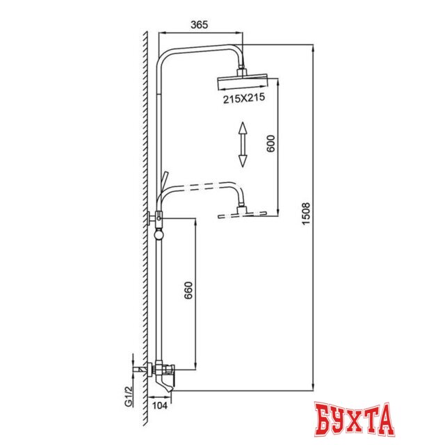 Душевая система Frud R24001 2