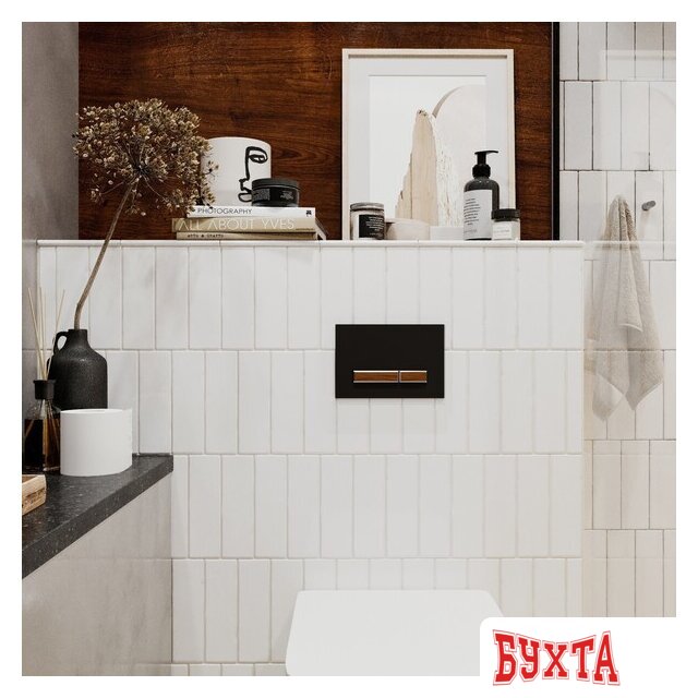 Инсталляция для унитаза Lavinia Boho Relfix 5 в 1 77020058 (матовый черный/темное дерево пластик) 4