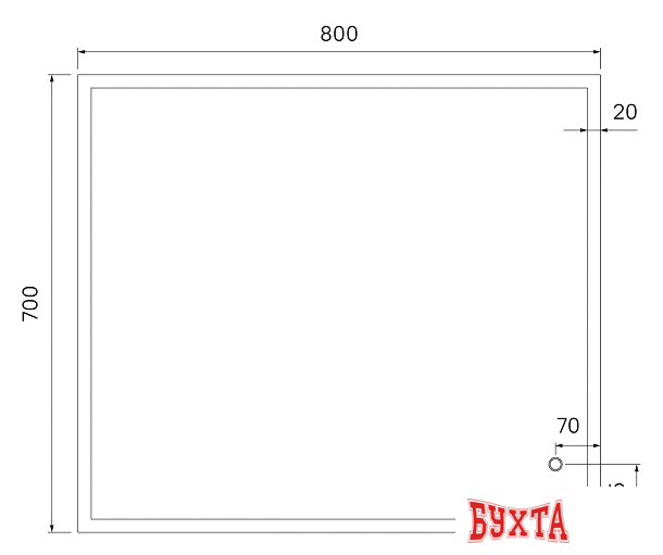 Мебель для ванных комнат IDDIS Зеркало Brick BRI8000i98 5