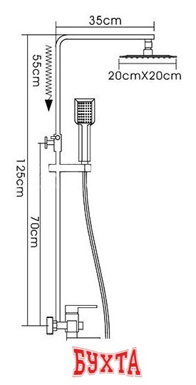 Душевая система FRAP F2421 2