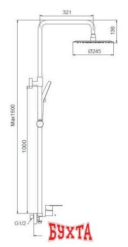 Душевая система FRAP F24806-9 2