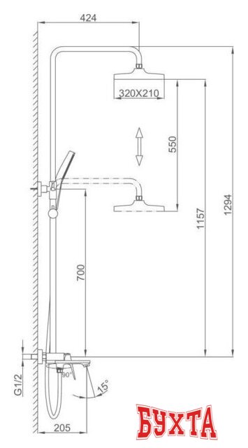 Душевая система FRAP F2487 4