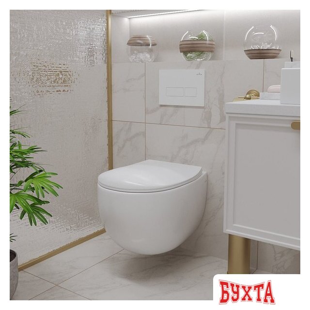 Унитаз подвесной Roxen EGG 530170-01 Rimless Soft Close NC 4