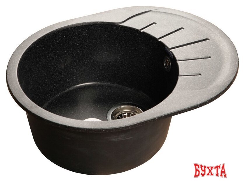 Кухонная мойка GranFest Rondo GF-R580L (черный)