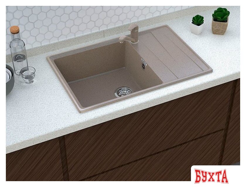 Кухонная мойка GranFest GF-LV-760L (черный) 3