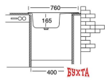 Кухонная мойка Kromevye ЕС 240 D 2
