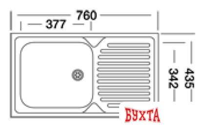 Кухонная мойка Kromevye ЕС 240 D 3