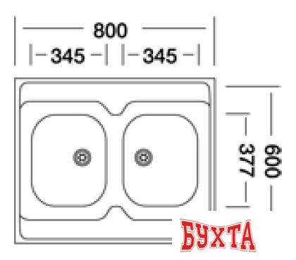 Кухонная мойка Kromevye N 232 2