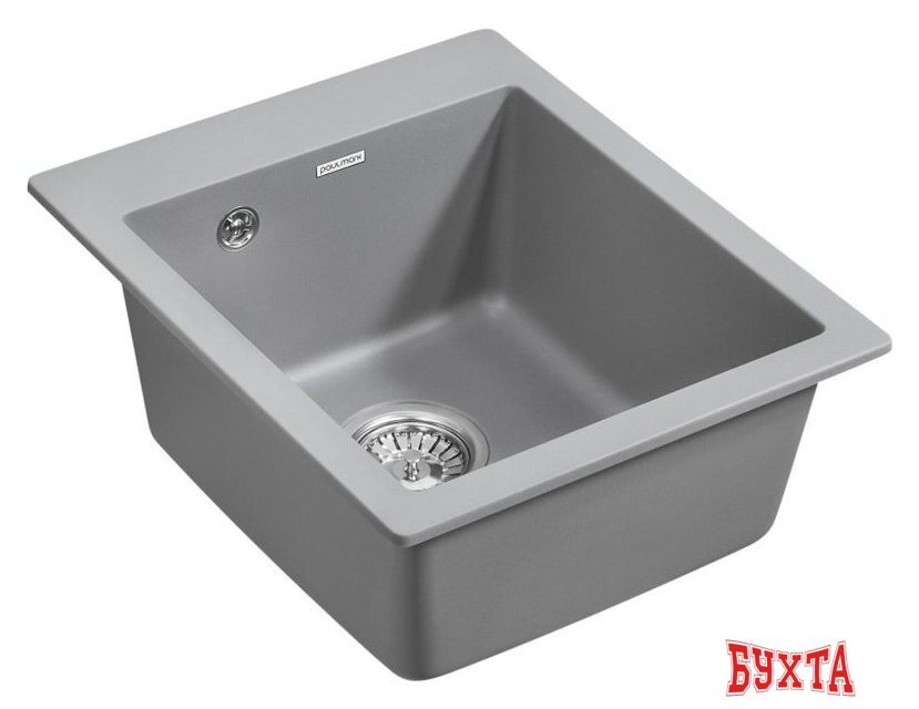 Кухонная мойка Paulmark Kante 40 PM104249-GRM (серый/серый металлик) 2