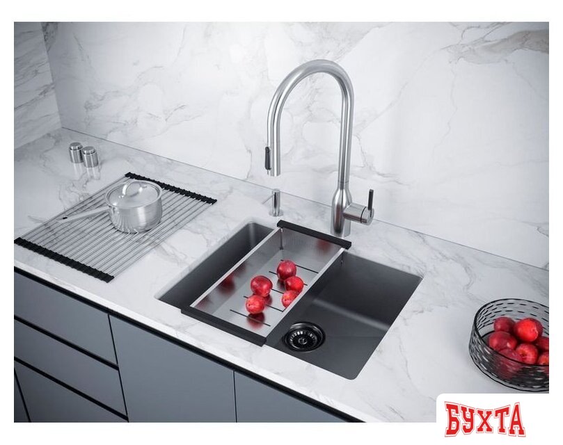 Кухонная мойка Paulmark Lumi 55UNI LU55-GRM 4