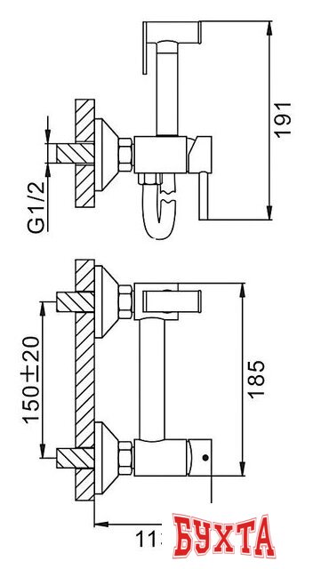 Гигиенический душ FRAP F7503-4 5