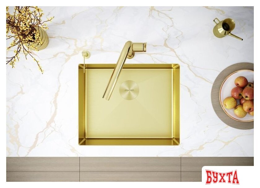Кухонная мойка Paulmark Next 54 UNI PM215444-LG (золото/светлое золото) 3