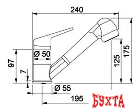 Смеситель Franke Novara Plus (серый) 2