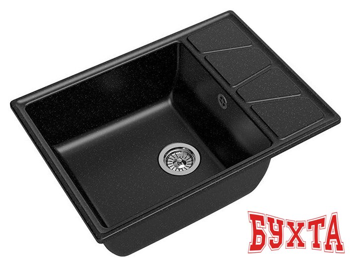Кухонная мойка GranFest GF-V-680L (черный) 1