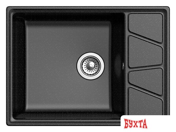 Кухонная мойка GranFest GF-V-680L (черный) 2