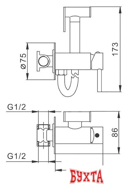 Гигиенический душ FRAP F7505-2 2