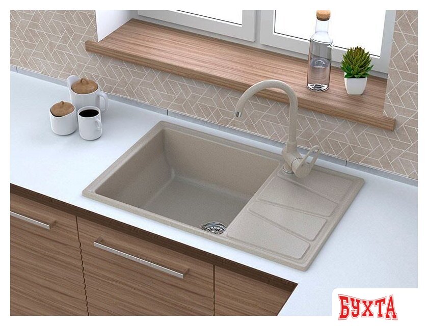 Кухонная мойка GranFest GF-V-780L (графит) 3