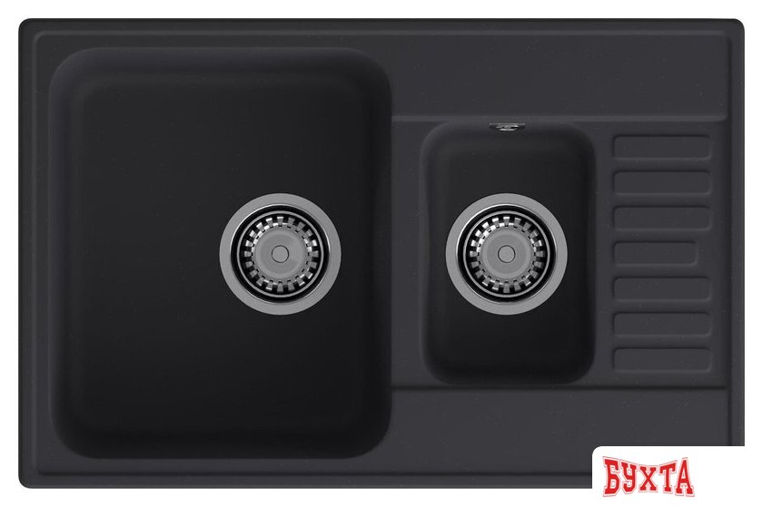 Кухонная мойка GranFest QUARZ 21К (черный) 1