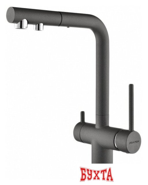 Смеситель Paulmark Serpentine SE213222-GRM (серый/серый металлик)