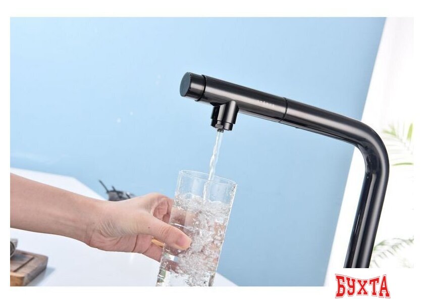 Смеситель Paulmark Viper VI213105-GB (черный/черный глянцевый) 5