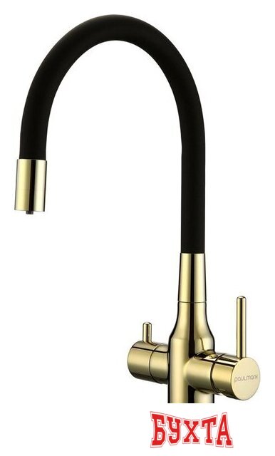 Смеситель Paulmark Salix Sa213419-G (черный/золото)