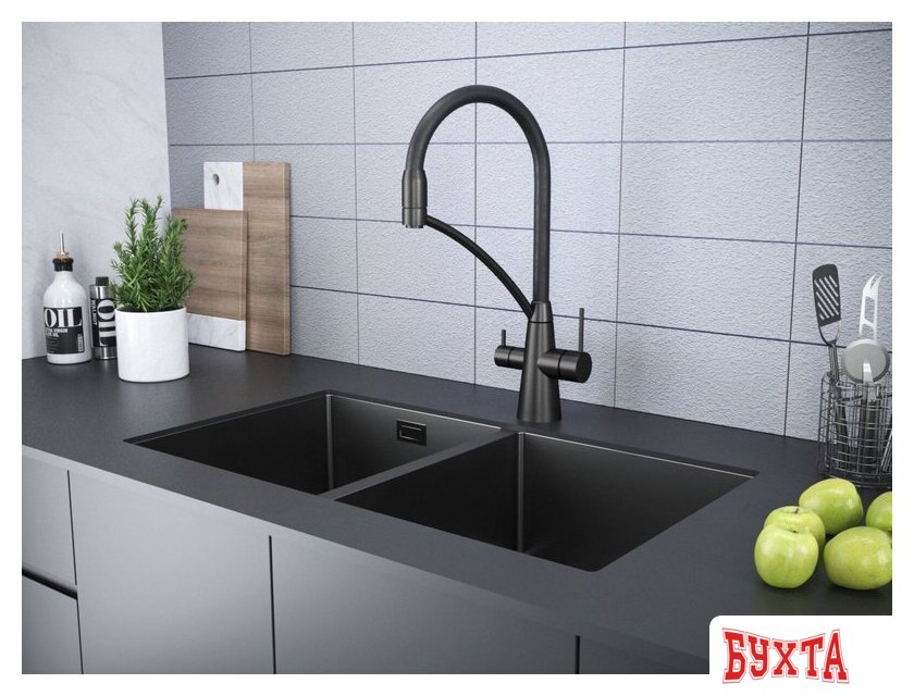 Смеситель Paulmark Siegen Si213111-GM (вороненая сталь) 3