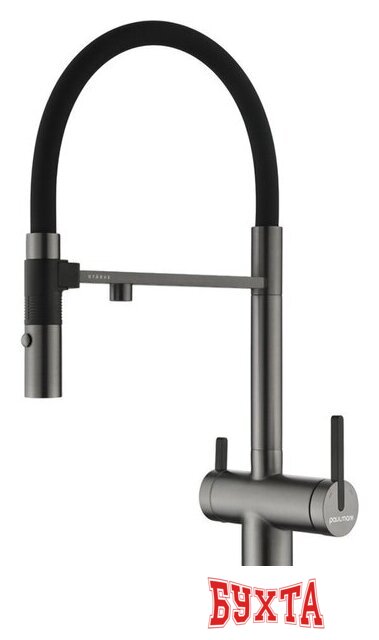 Смеситель Paulmark Gravity Gr213888-GM (черный/вороненая сталь)