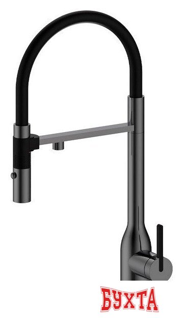 Смеситель Paulmark Magneto One Ma213188-GM (черный/вороненая сталь)