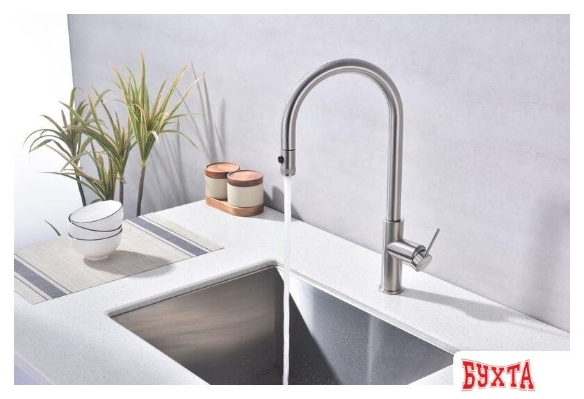 Смеситель Paulmark Galant Ga213077-BS (стальной/нержавеющая сталь) 3