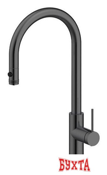 Смеситель Paulmark Galant Ga213077-GM (черный/вороненая сталь) 1