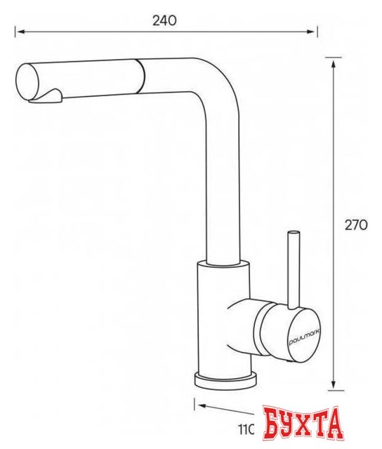 Смеситель Paulmark Kassel Ka214311-NI (никель) 2