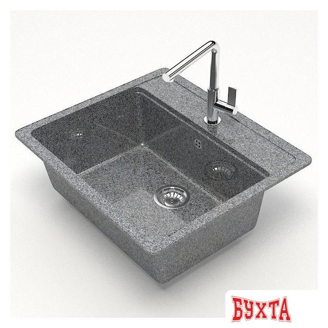 Кухонная мойка MARRBAXX Карельский камень модель 9/Q8 F009Q008 (серый/темно-серый) 2