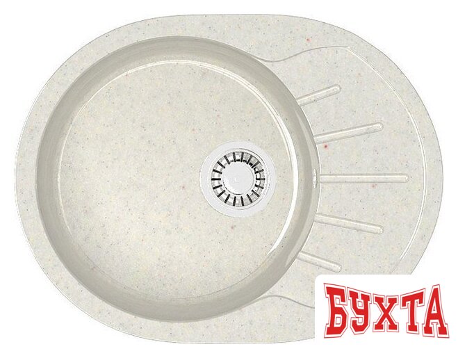 Кухонная мойка MARRBAXX Карельский камень модель 10/Q7 F010Q007 (белый/хлопок)