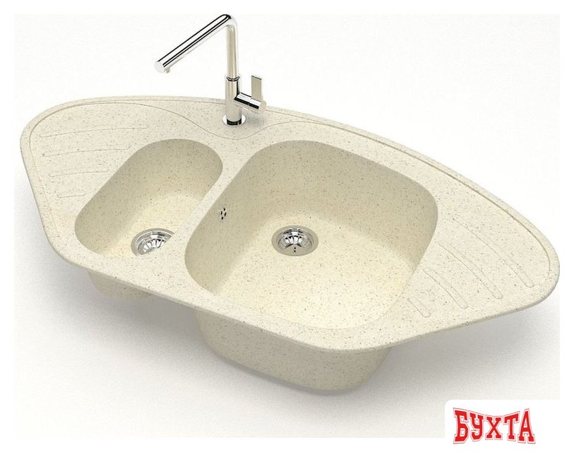 Кухонная мойка MARRBAXX Карельский камень модель 23/Q2 (бежевый) 2