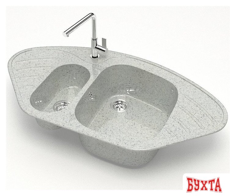 Кухонная мойка MARRBAXX Карельский камень модель 23/Q10 F023Q010 (серый/светло-серый) 2