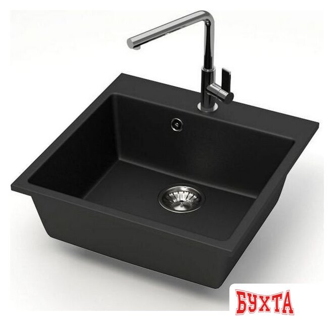 Кухонная мойка MARRBAXX Карельский камень модель 42/Q4 (черный)