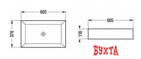 Умывальник Deante Up PB01408B 3
