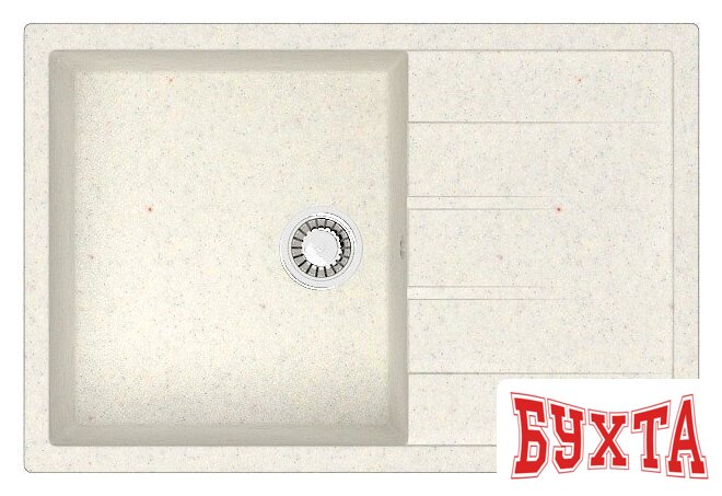 Кухонная мойка MARRBAXX Карельский камень модель 161/Q7 F161Q007 (белый/хлопок)