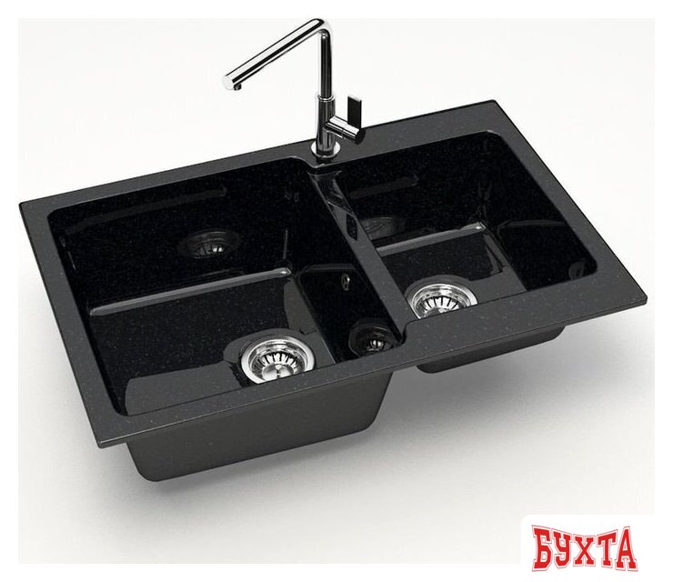 Кухонная мойка MARRBAXX Карельский камень модель 191/Q4 (черный) 2