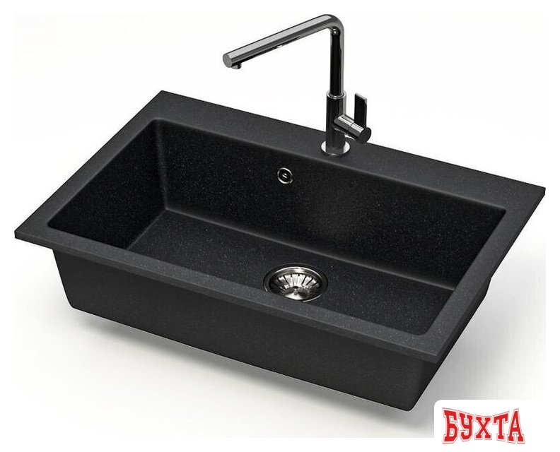 Кухонная мойка MARRBAXX Карельский камень модель 39/Q4 (черный) 2