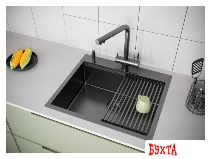 Кухонная мойка Paulmark Kroner-Pro 59 PM705951-GM 4