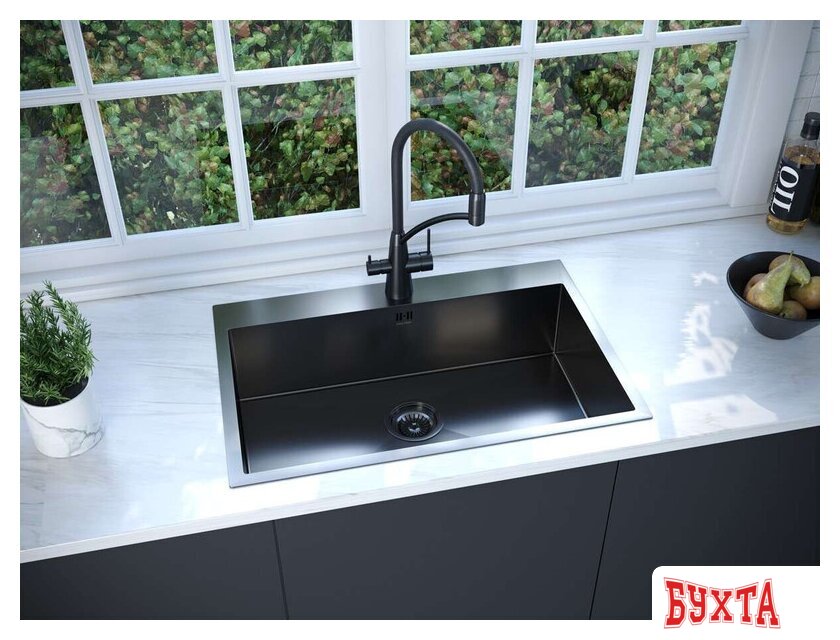 Кухонная мойка Paulmark Kroner 75 PM217551-GM 3