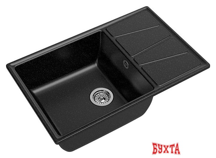 Кухонная мойка GranFest GF-V-780L (черный)