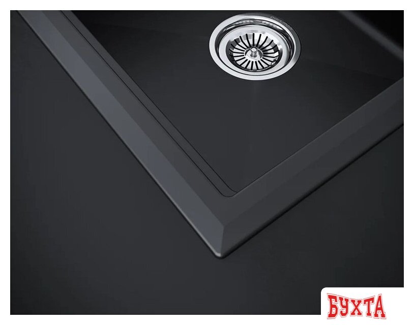 Кухонная мойка Paulmark Stepia-500 PM115051-BLM (черный металлик) 4
