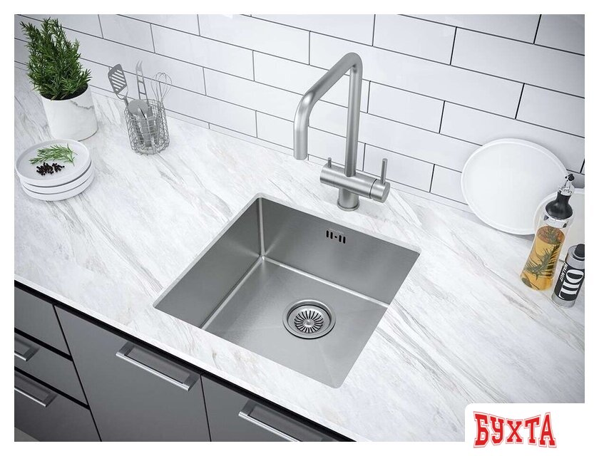 Кухонная мойка Paulmark NEXT 44 UNI PM214444-BS 3