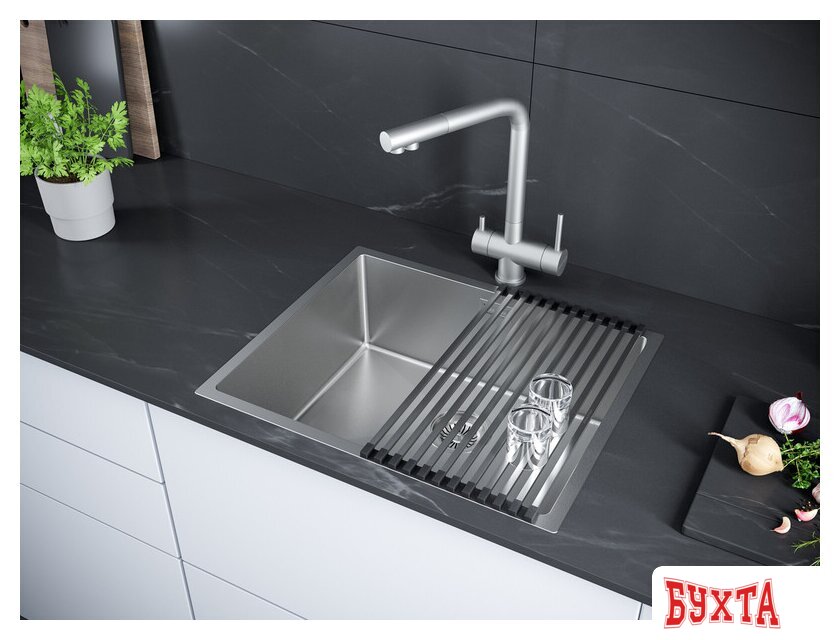 Кухонная мойка Paulmark Next 54 Uni PM215444-BS 4