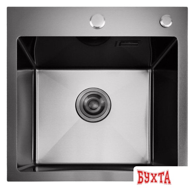 Кухонная мойка Stellar E4444NB (нано черный) 5