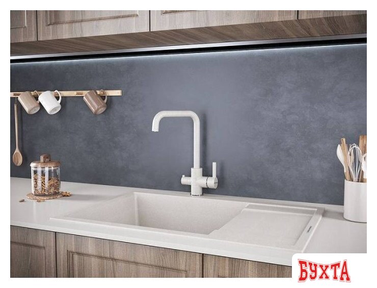 Смеситель Paulmark Logas Lo213021-328 (бежевый) 2