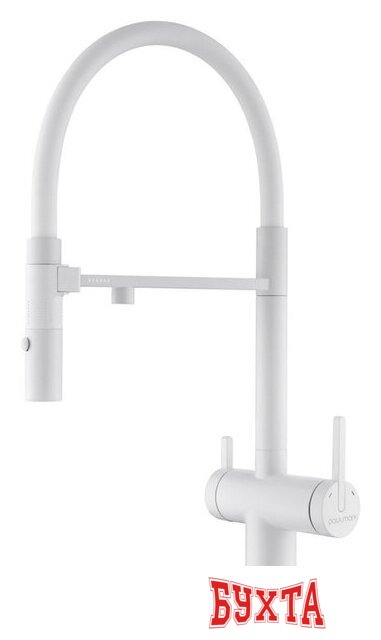 Смеситель Paulmark Gravity Gr213888-WH (белый/белый матовый)