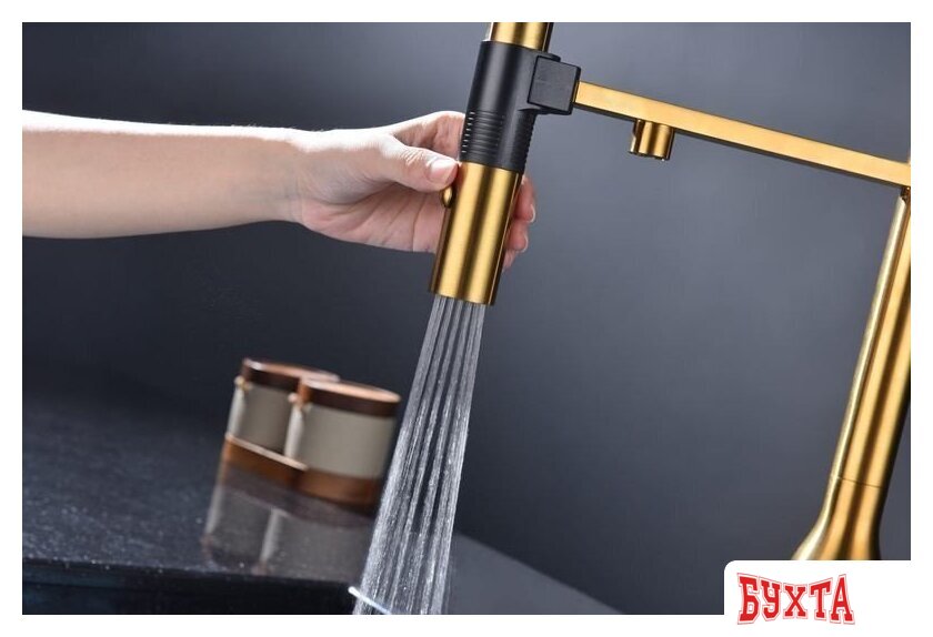 Смеситель Paulmark Magneto One Ma213188-BG (золото/брашированное золото) 4